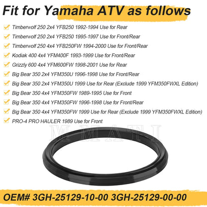 Wheel Dust Seal for Yamaha Big Bear 350, Grizzly 600, Timberwolf 250