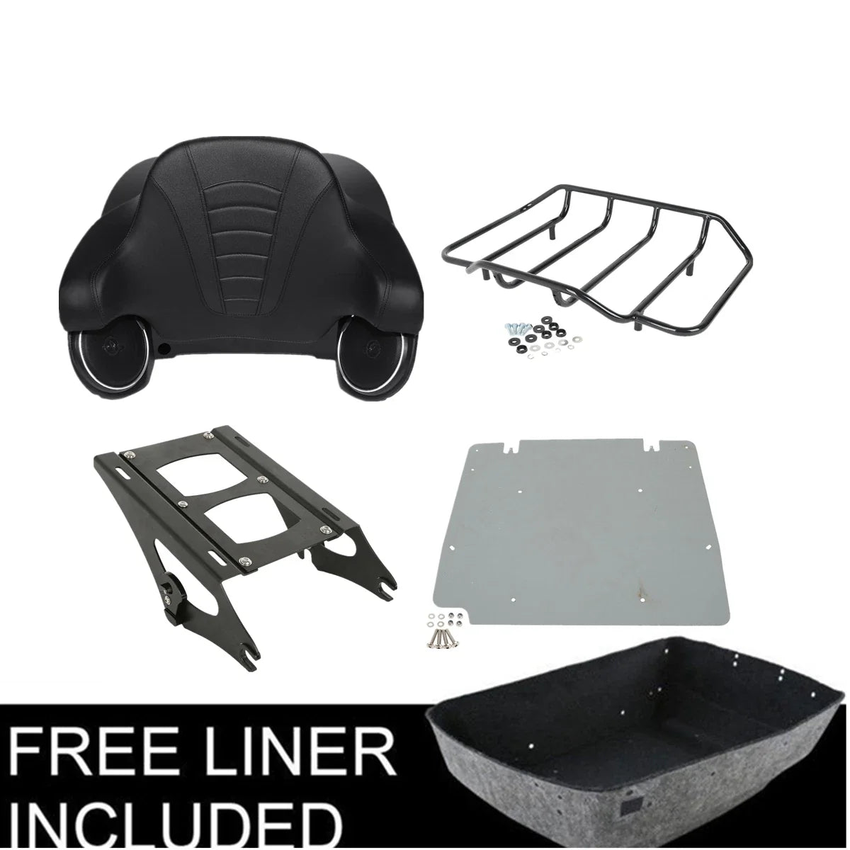 Trunk Mount Speakers Plate Pad for Harley Road Glide 2014-2023