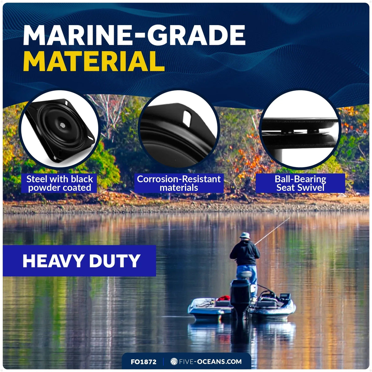 14" Boat Seat Pedestal with 360 Degree Swivel - FO1872