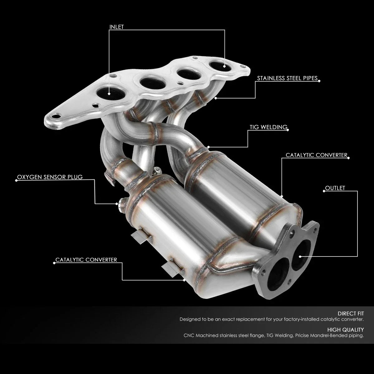 Catalytic Converter for Mitsubishi Eclipse 2.4L (2006–2012)