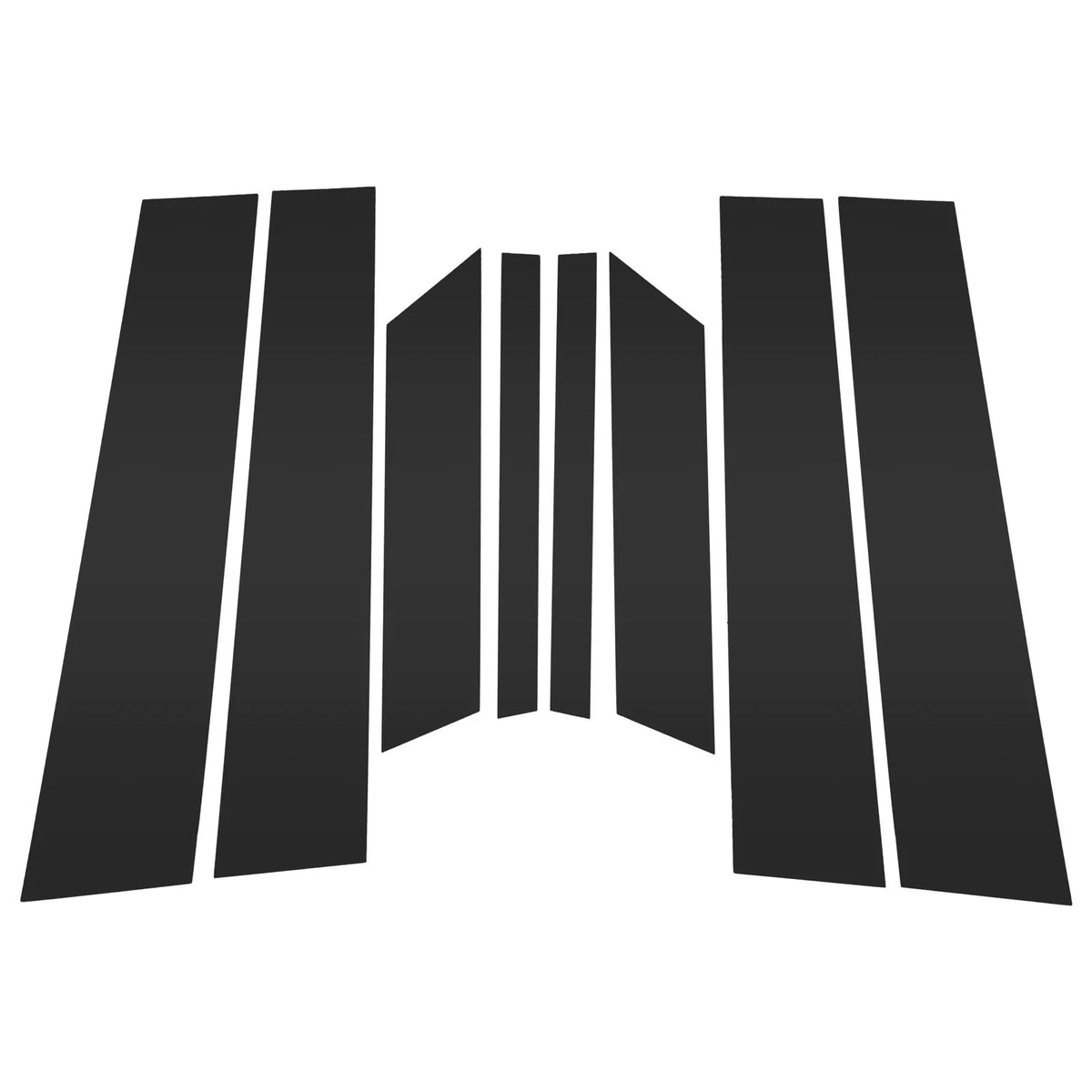 8pcs Door Pillar Window Trim for Ford Territory (2019–2021) Black