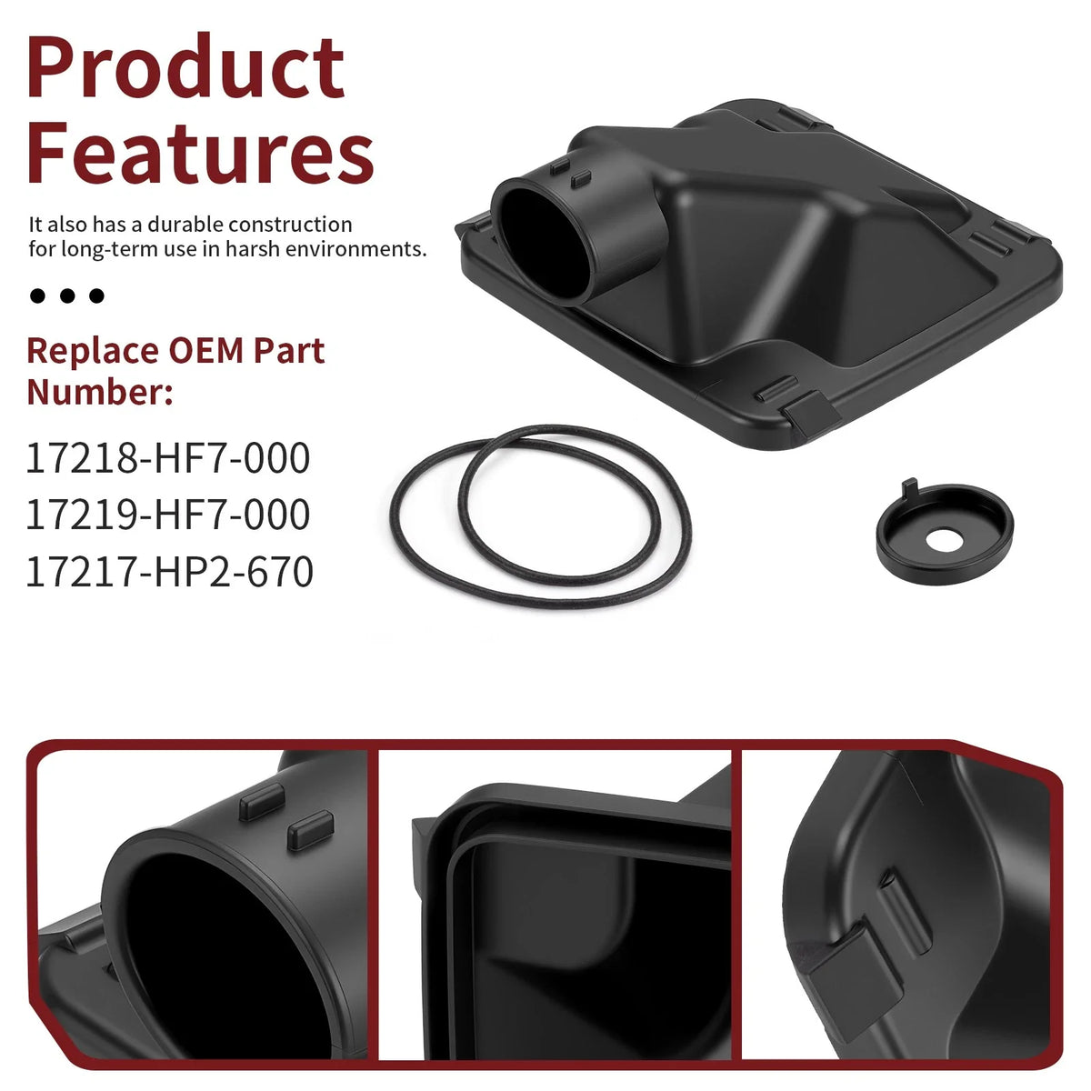 Air Box Lid Cover w/ Cap for Honda Sportrax 90 TRX90 (1993–2006) 17217-HP2-670