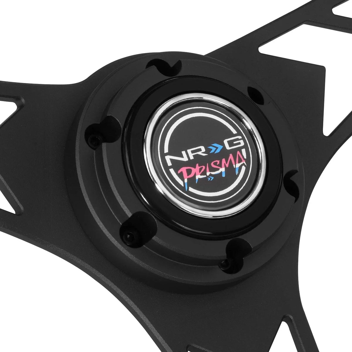 330mm 1" Dish NRG 3-Spoke Black Aluminum Steering Wheel (Fits )