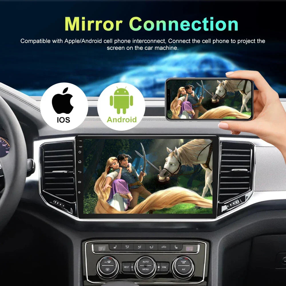Wireless 7" Head Unit with CarPlay & Android Auto for Toyota Estima 2001-2006