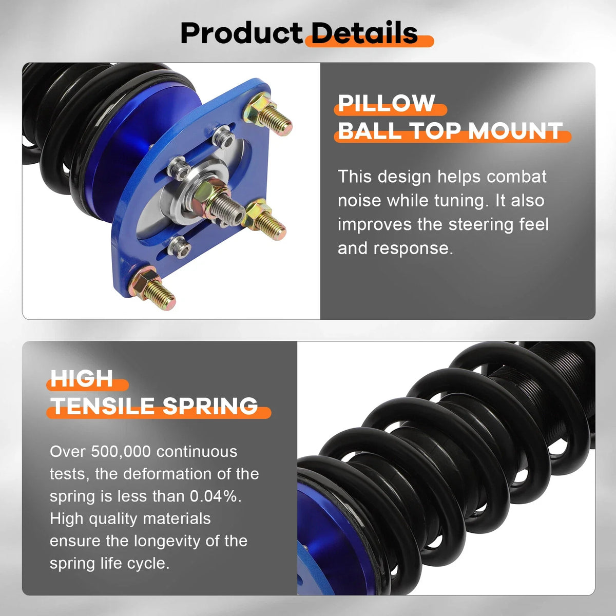 Adjustable Coilovers Suspension Struts for Ford Mustang 1994–2004