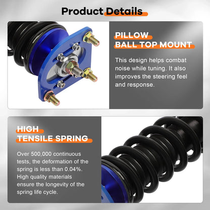 Adjustable Coilovers Suspension Struts for Ford Mustang 1994–2004