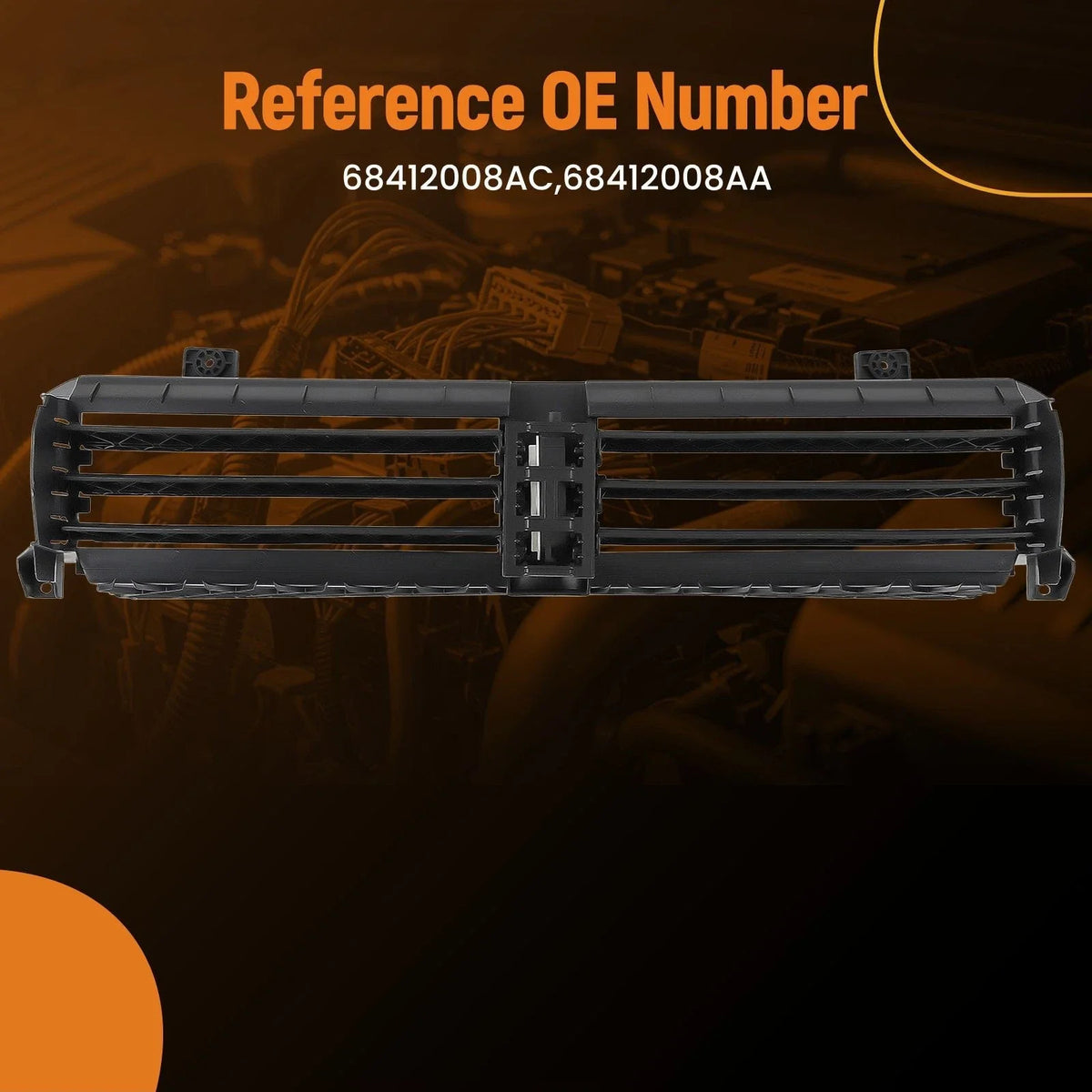 Front Grille Shutter 68412008AC for Jeep Cherokee (2019-2023)