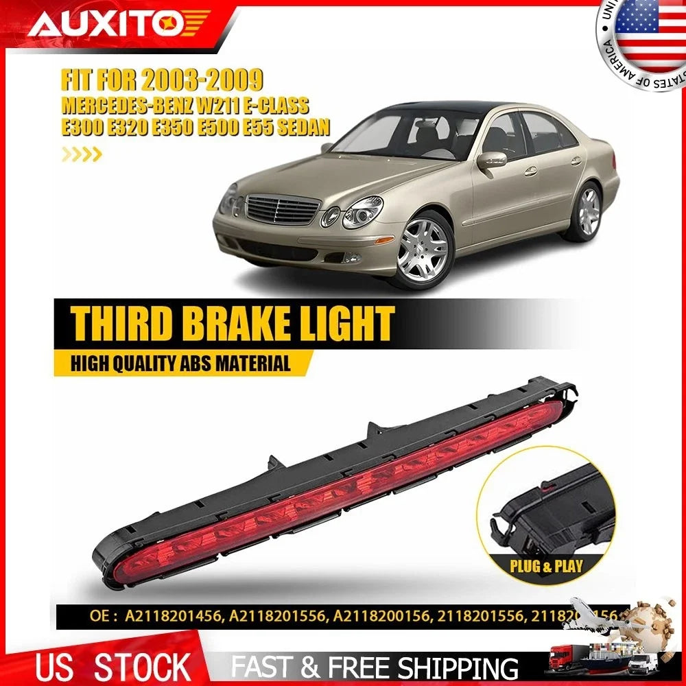 Rear Trunk Lid Third Brake Light for Mercedes Benz E-Class W211 (2003–2009)