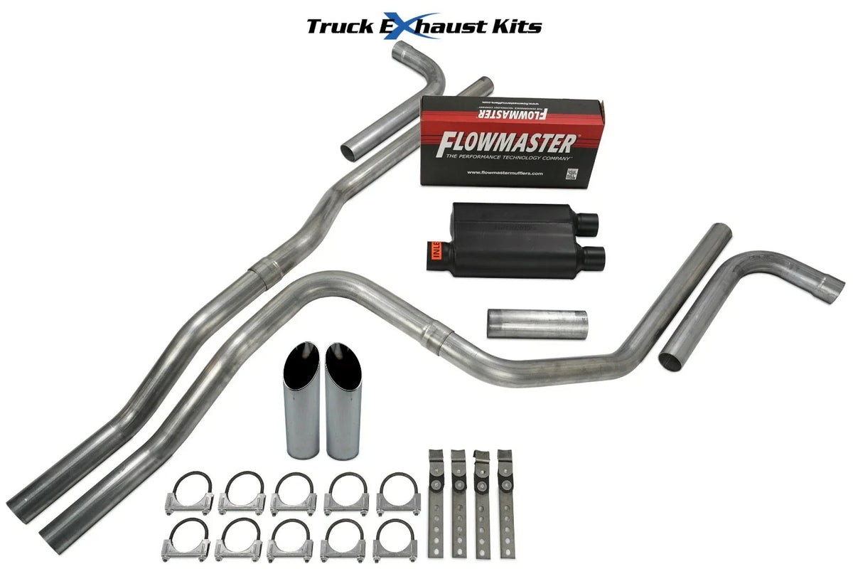 2.5" S Exit Dual Exhaust Kit for Chevy Avalanche (2001-2006) - Flowmaster 40