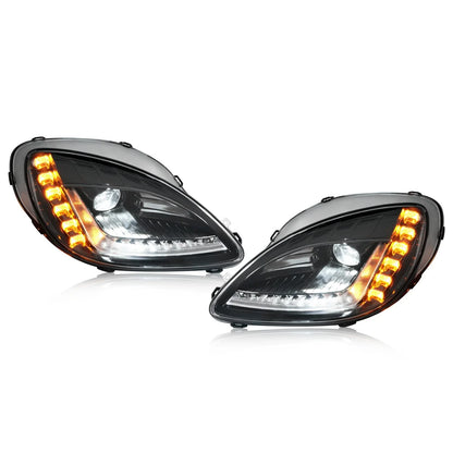 Projector Headlight Black/Chrome LED for Chevy Corvette C6 (2005-2013)