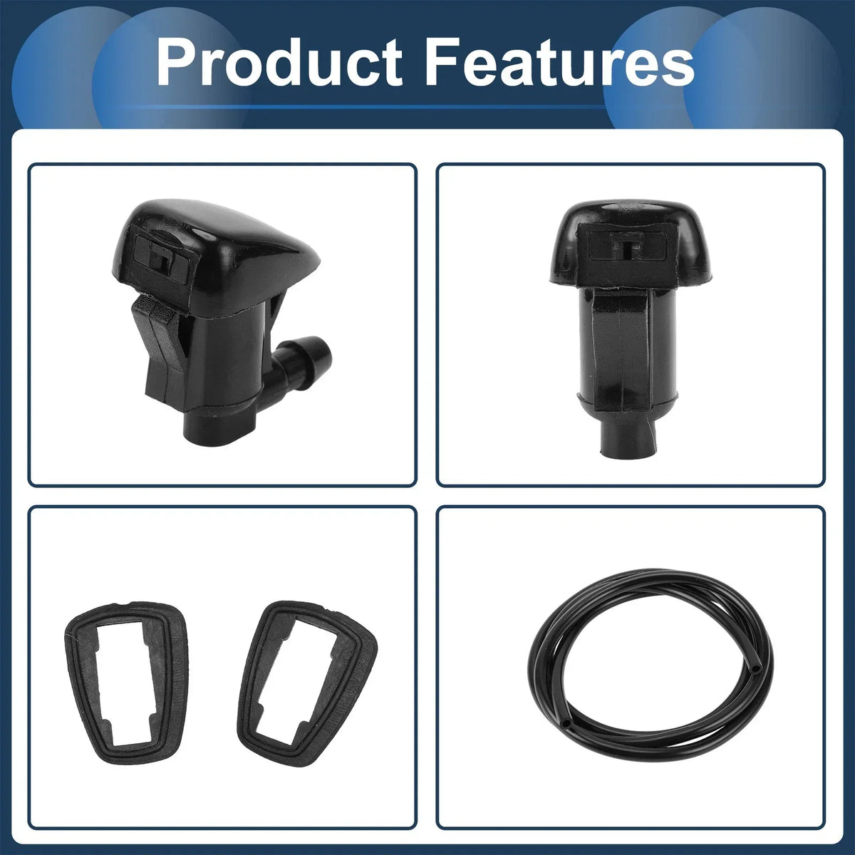 Windshield Washer Nozzle and Gasket Set for 2014-2019 Chevy