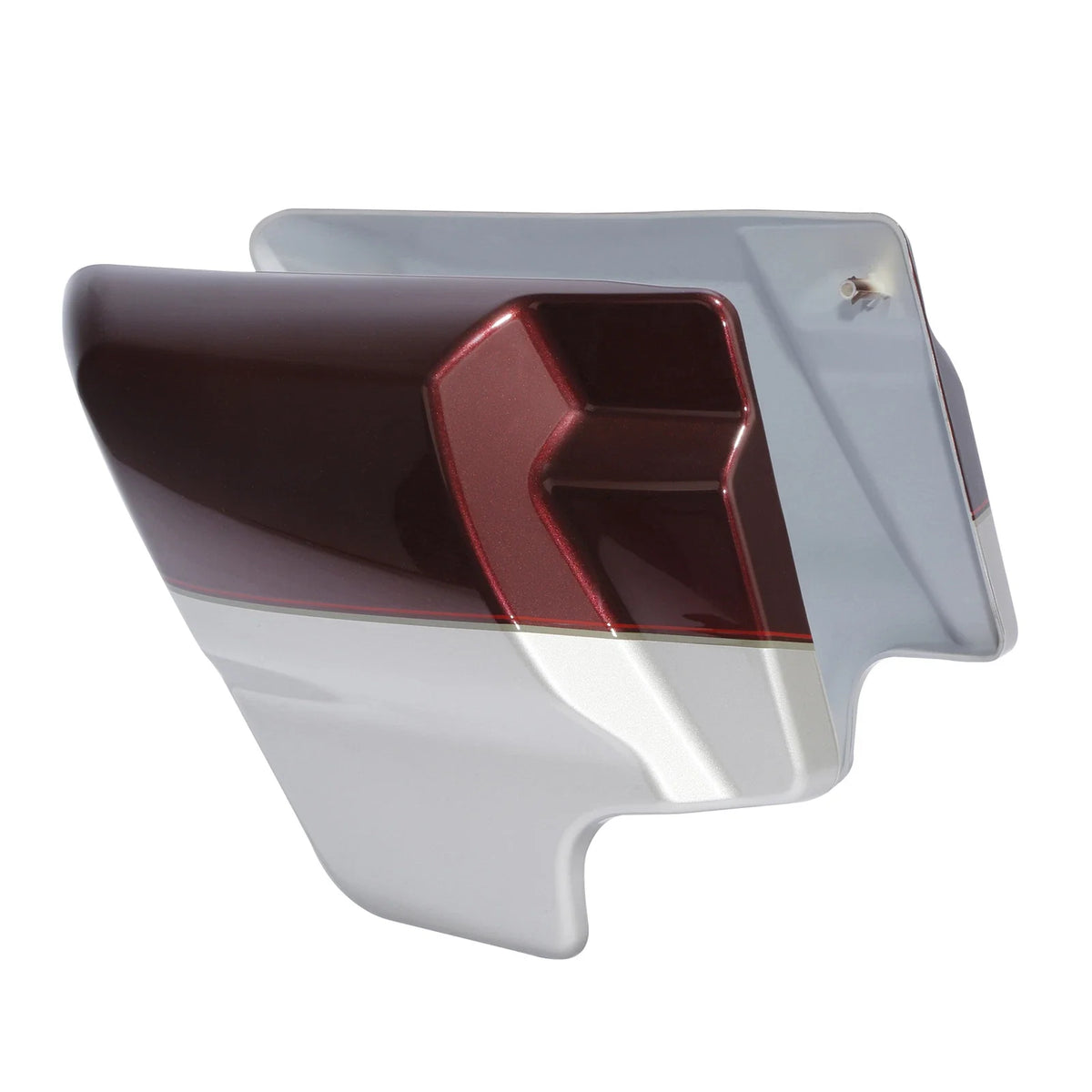 Twisted Cherry/Silver Fortune Side Covers Panel for 2009–2023 Harley Road King