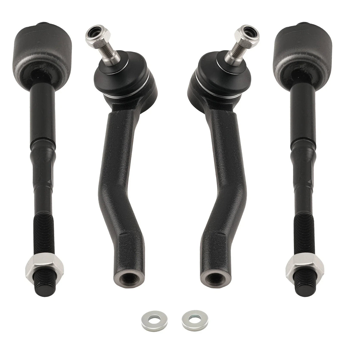 Set of 2 Front Inner Outer Tie Rods for Nissan Sentra (2013–2019)