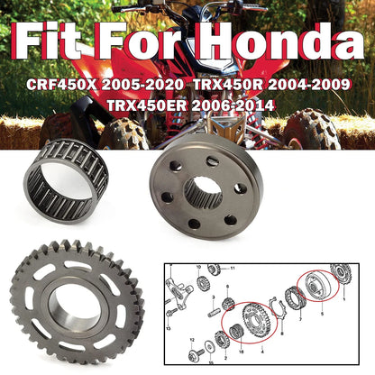 One-Way Starter Clutch Gear Bearing Kit for CRF450X TRX450ER 2005-2014