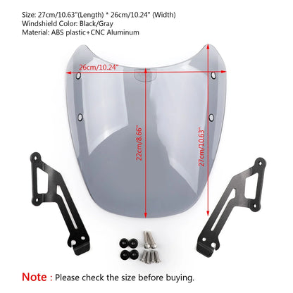 Windshield Wind Deflector for Ducati Scrambler (2015–2018) Gray