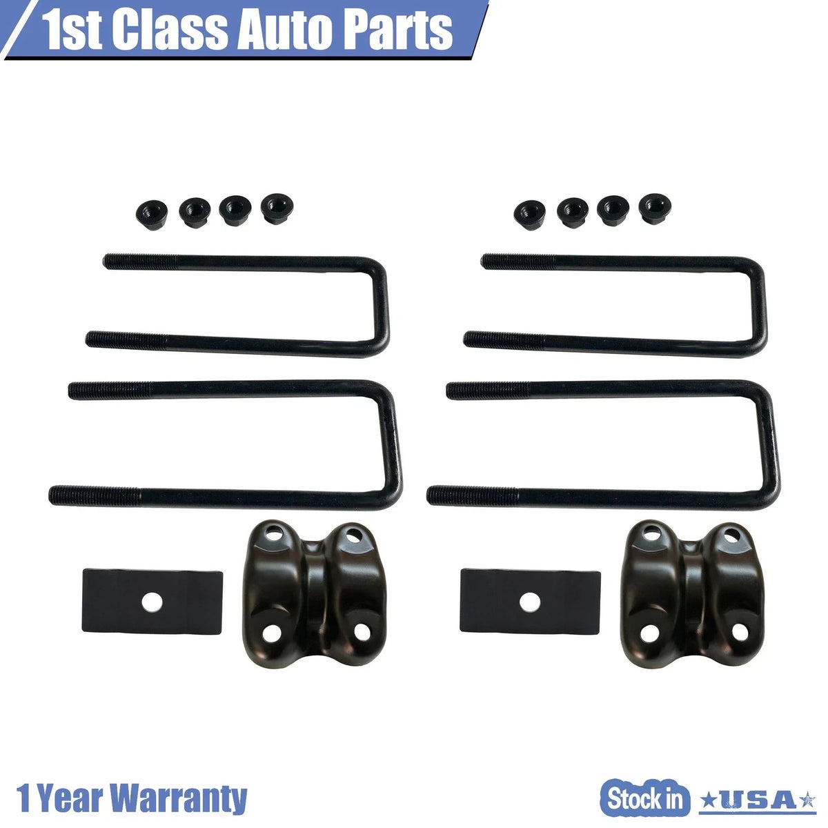 2X Rear Left Side Spring Anchor with U Bolts for Chevy Silverado 1500