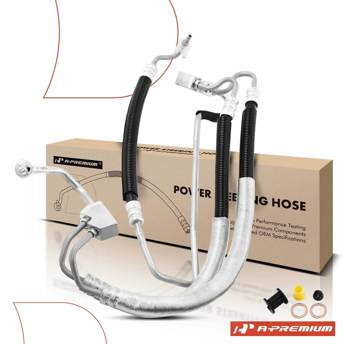 2X Complete Pressure Hose Assembly for Buick Cadillac XTS (2013–2019)
