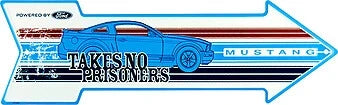 Metal Arrow Sign for Ford Mustang (6" x 20")
