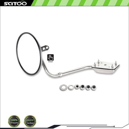 Manual Stainless Steel Round Mirror 8" for Driver LH Side