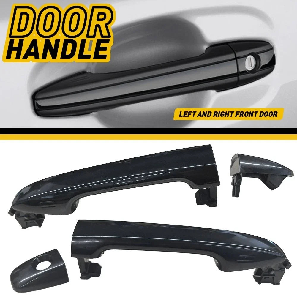 Sliding Door Handle Pair - Black Primed Finish for Toyota Hilux N70
