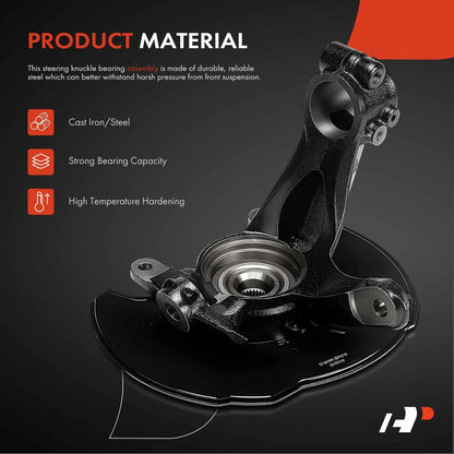 Front Right Hub Bearing and Steering Knuckle for 2016-2021 Honda Civic