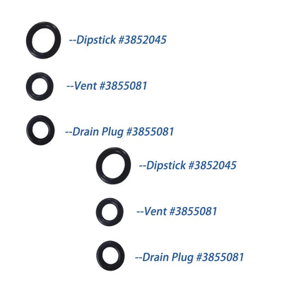 Set of 2 Gearlube Stern Drive O-Rings for Volvo Penta (3852045, 3855081)
