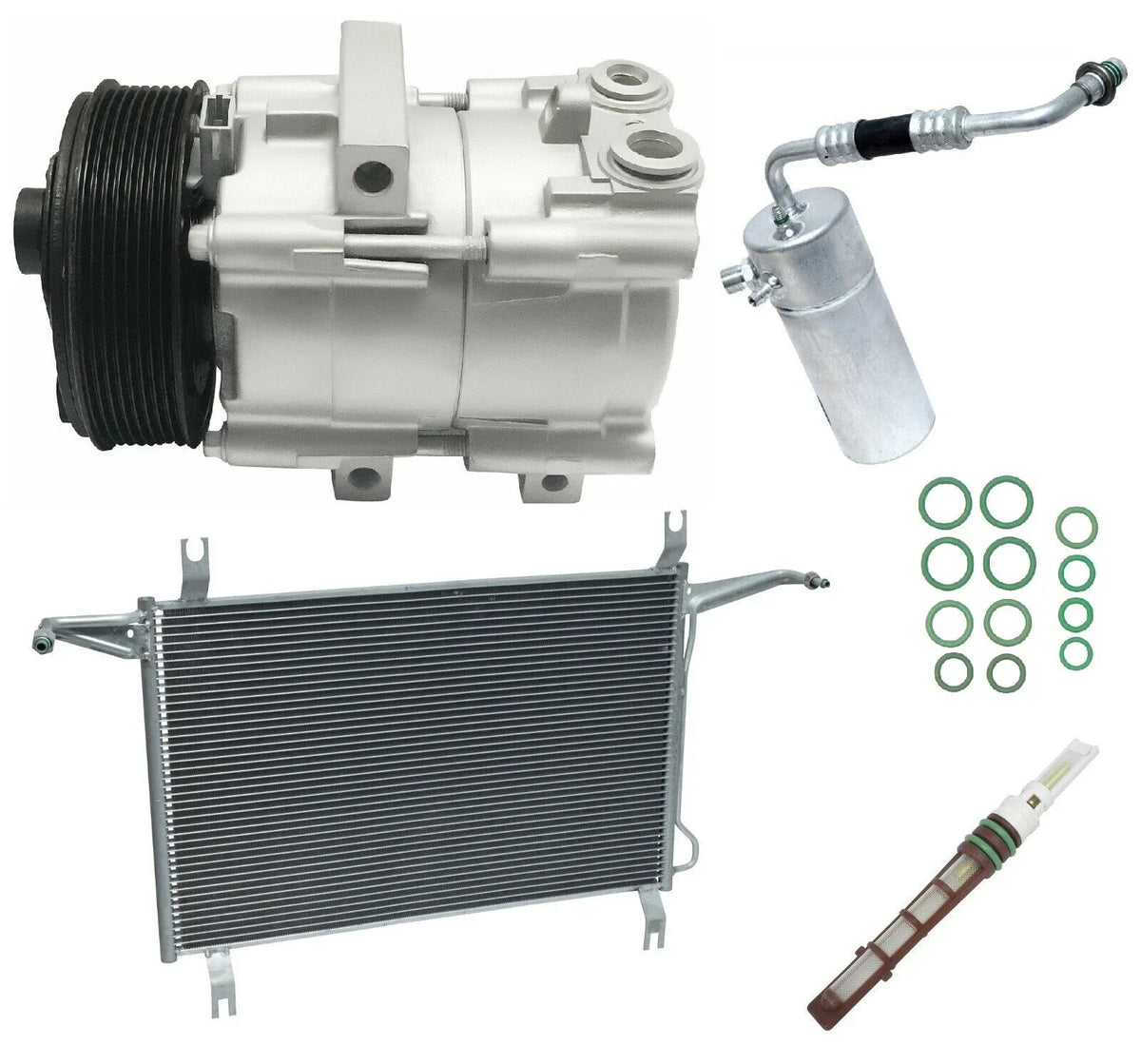 A/C Compressor Kit With Condenser Replacement for Ford F-150 (1997–1997)