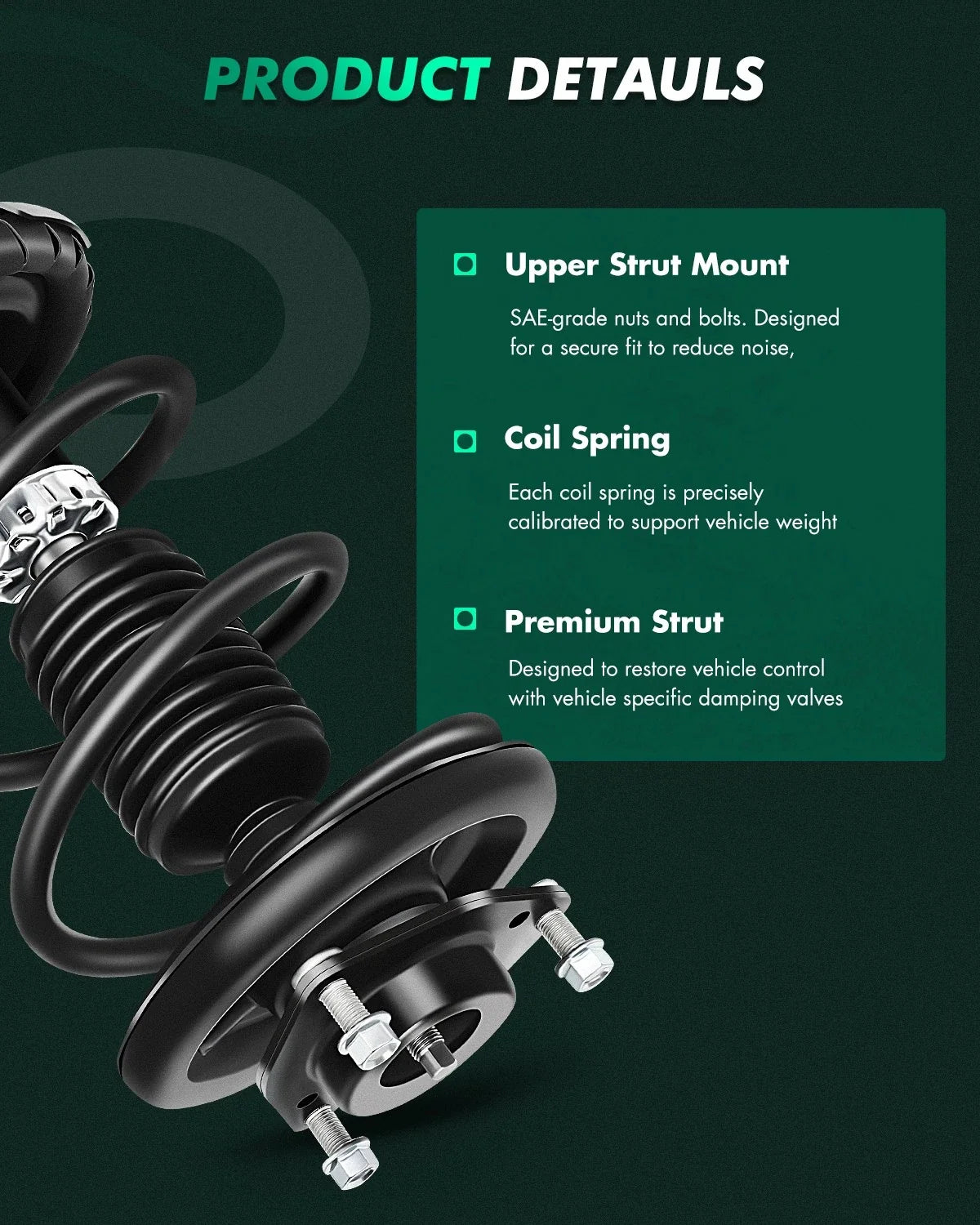 Complete Strut Assembly with Springs for Lancer (2008-2011)