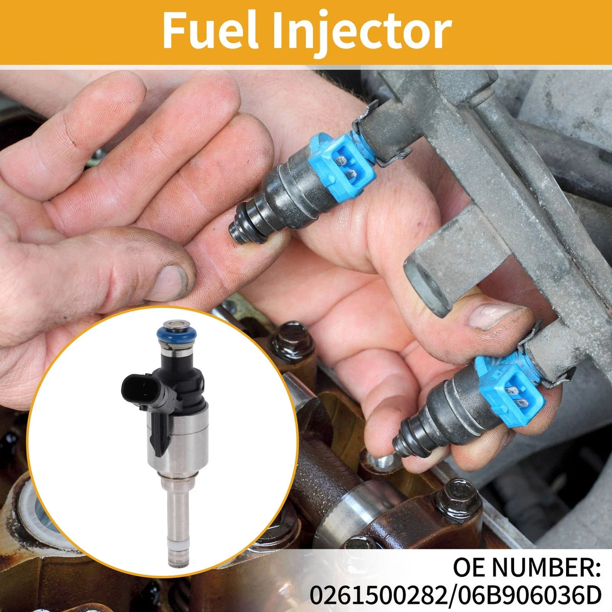 1 Pc Fuel Injector No.0261500282/06B906036D for Audi S3 (2018–2019)