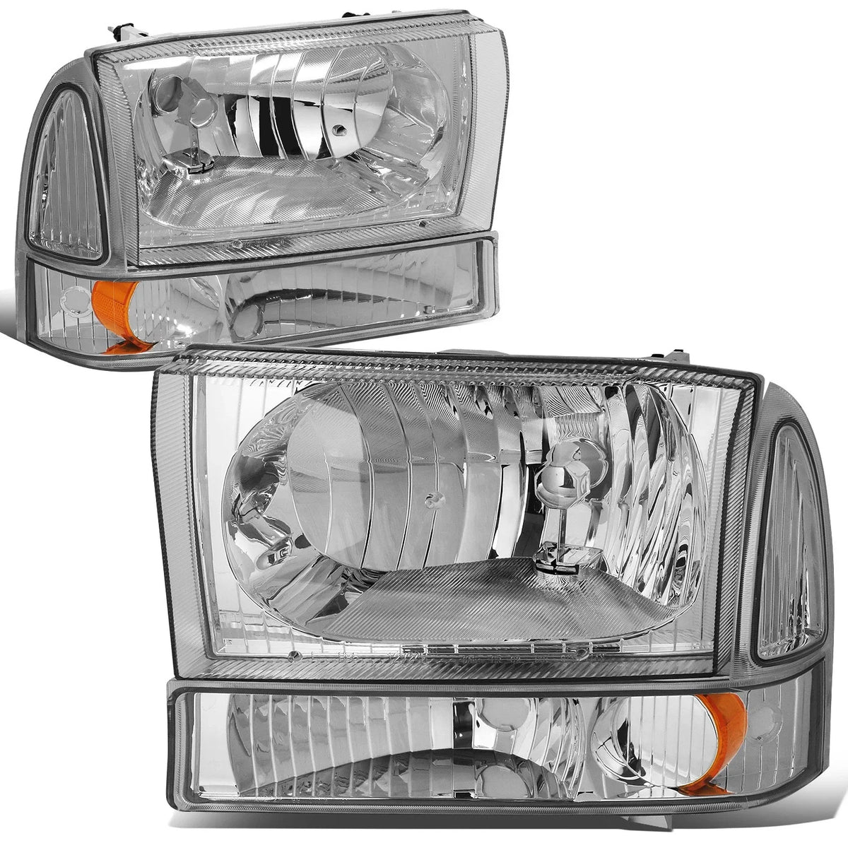 Chrome Headlight & Amber Corner Bumper Light for Super Duty (1999–Present)