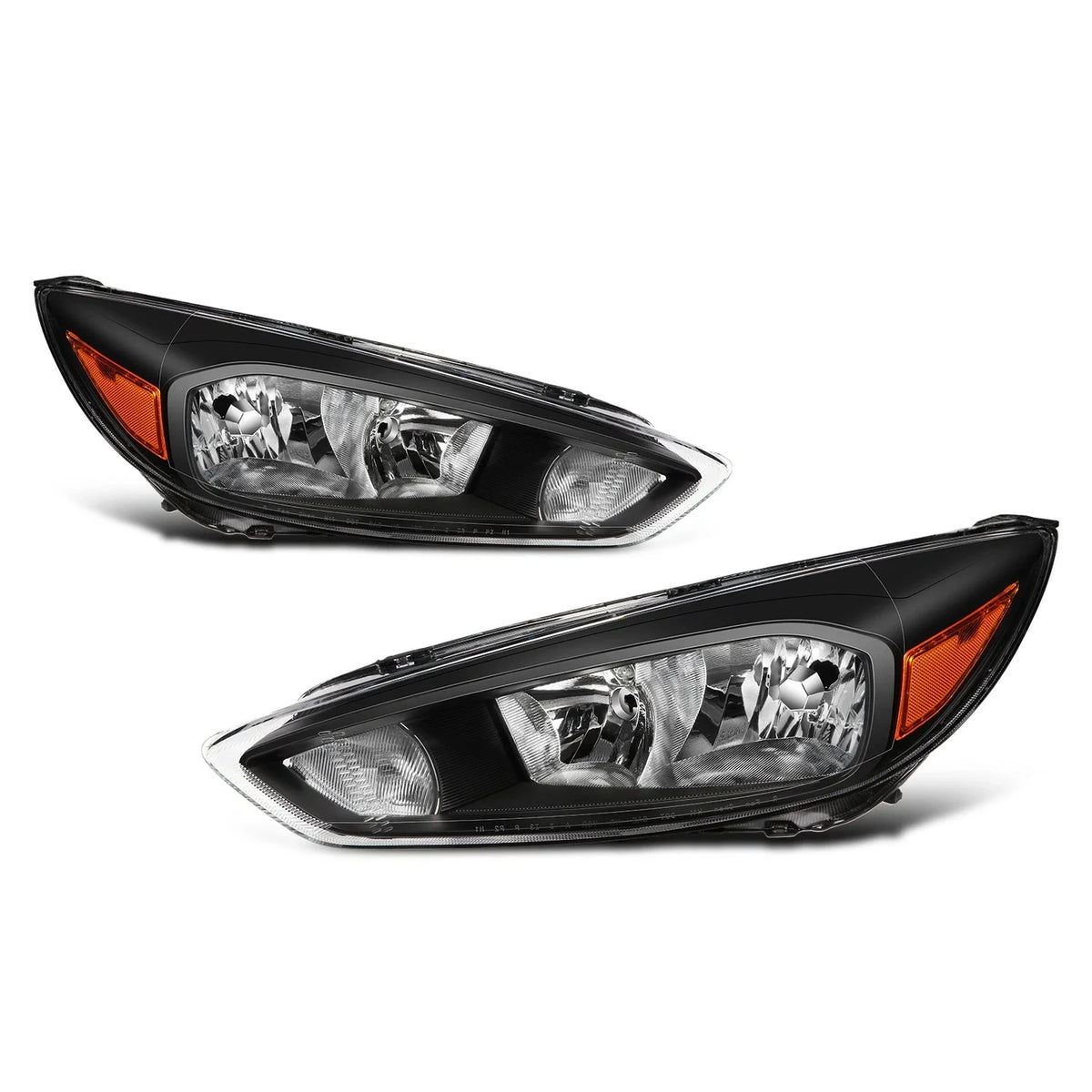 Direct Bolt-On Headlight for Ford Focus (2015–2018) - Black Housing, Amber Side