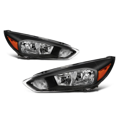 Direct Bolt-On Headlight for Ford Focus (2015–2018) - Black Housing, Amber Side