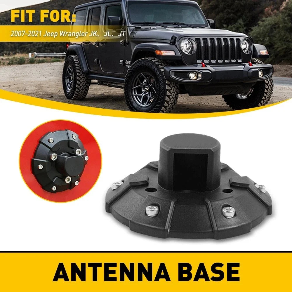 Antenna Base Cover for Jeep Wrangler JK JL JLU JT (2007–Present)