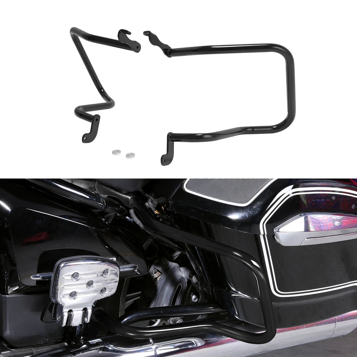 Black Hard Saddlebags Guards for BMW R18 (2021–2024) B21-24