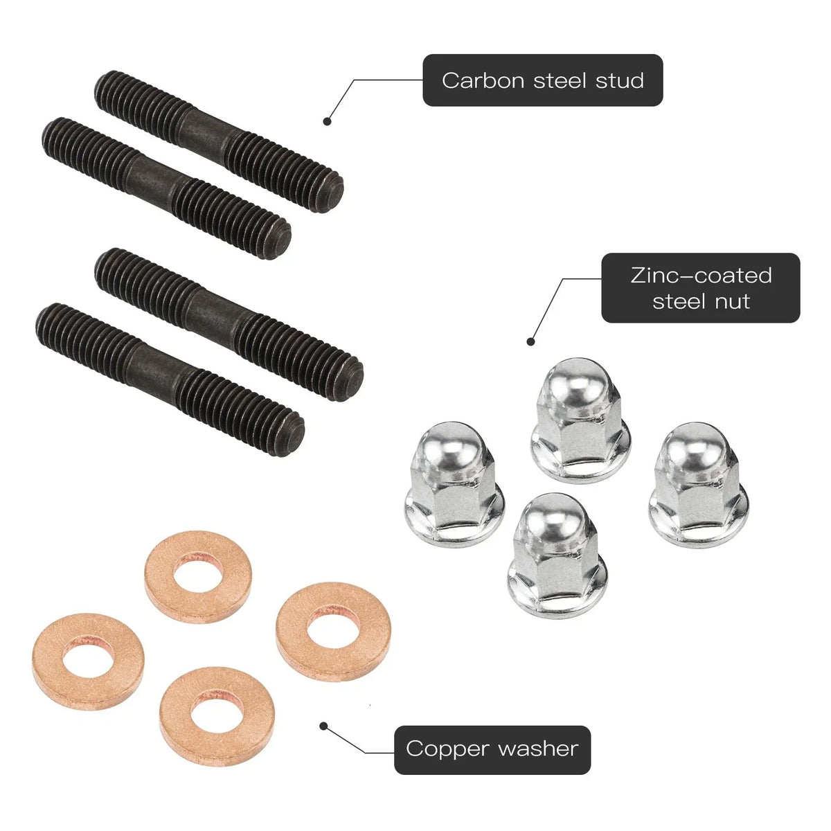 Cylinder Head Studs Bolts Washers Nut Kit for Yamaha YZ85 (2002–2018)