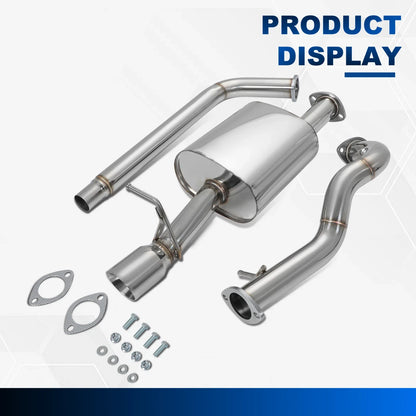 3.5" Round Tip Oval Muffler Catback Exhaust for 2006–2010 VW Beetle
