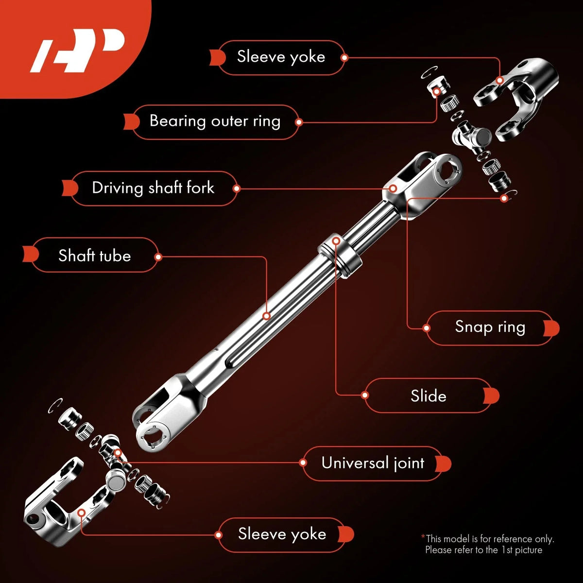 1999-2007 Lower Steering Shaft for Ford F350 F250 Super Duty