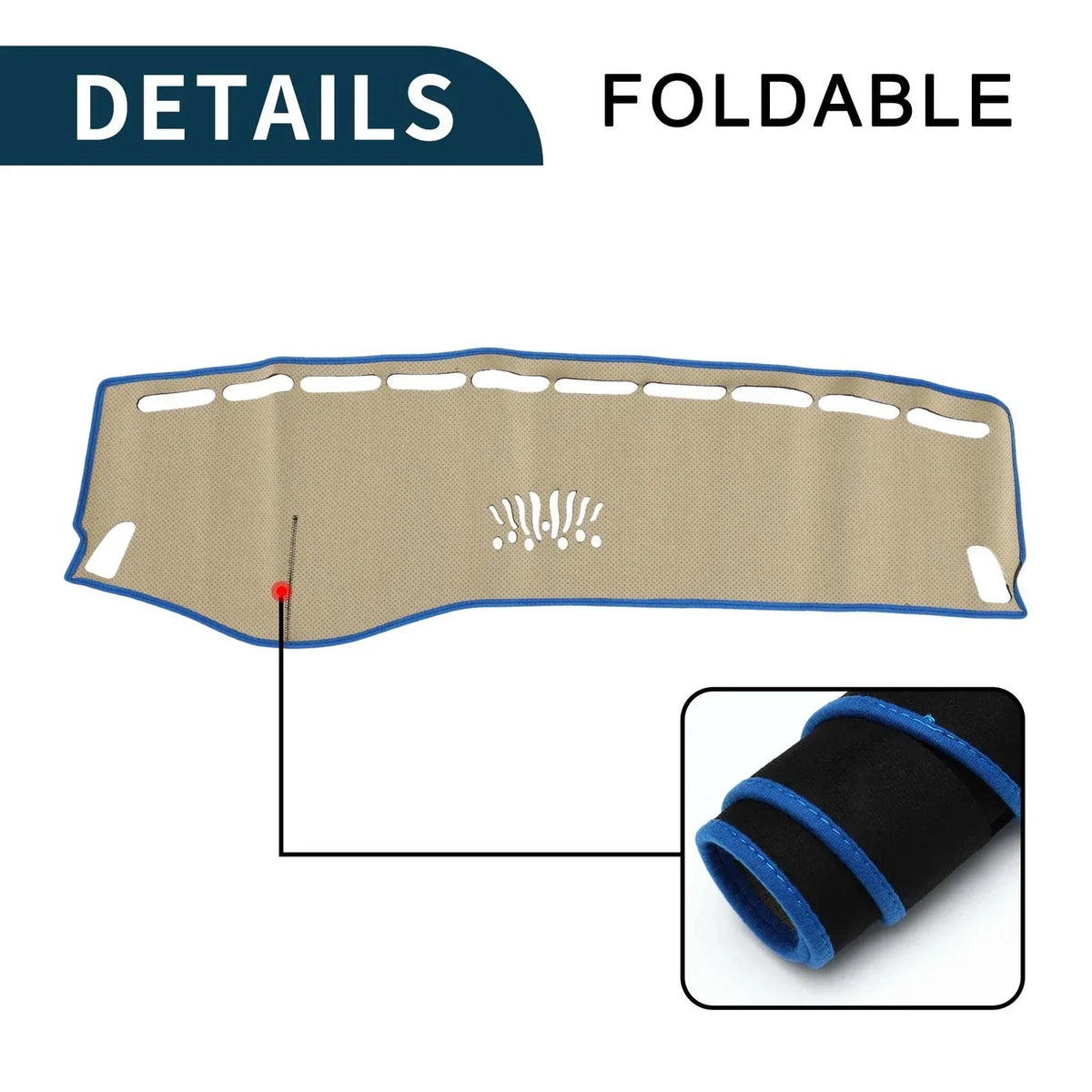 Dashboard Cover Mat Black Blue Sun Protector Pad for Mercedes Benz GLC