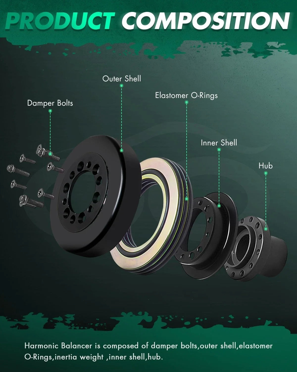 Harmonic Balancer Assembly for Mitsubishi Outlander 2003