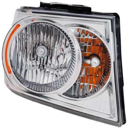 Headlight for Dodge Durango (2007–2009) Right Chrome Housing, Bulb Included