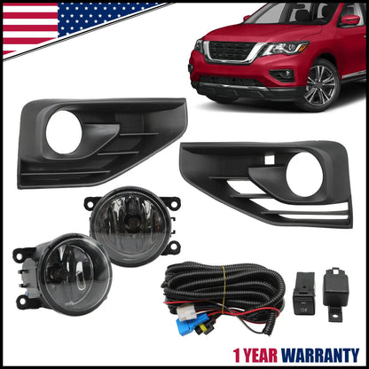 Pair of Fog Lights for 2017-2020 Nissan Pathfinder
