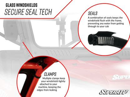 Full Glass Windshield for 4 Seat Polaris General XP 1000 (2016–2023)