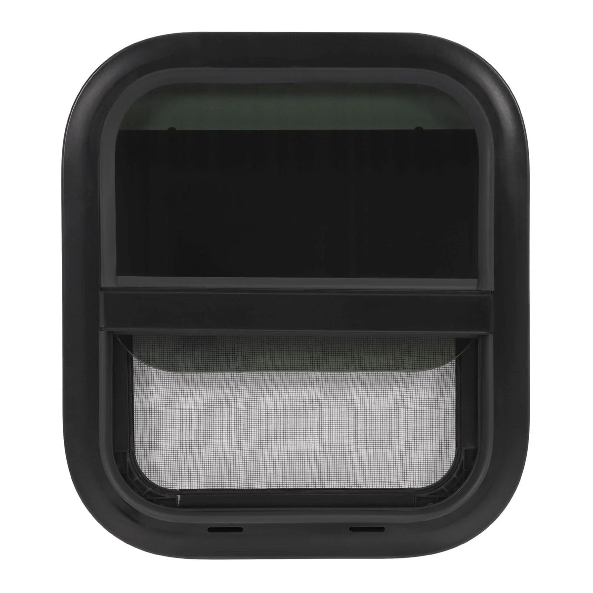 Vertical Slider RV Window 14"x16" Aluminum w/ Trim Ring Tempered Glass