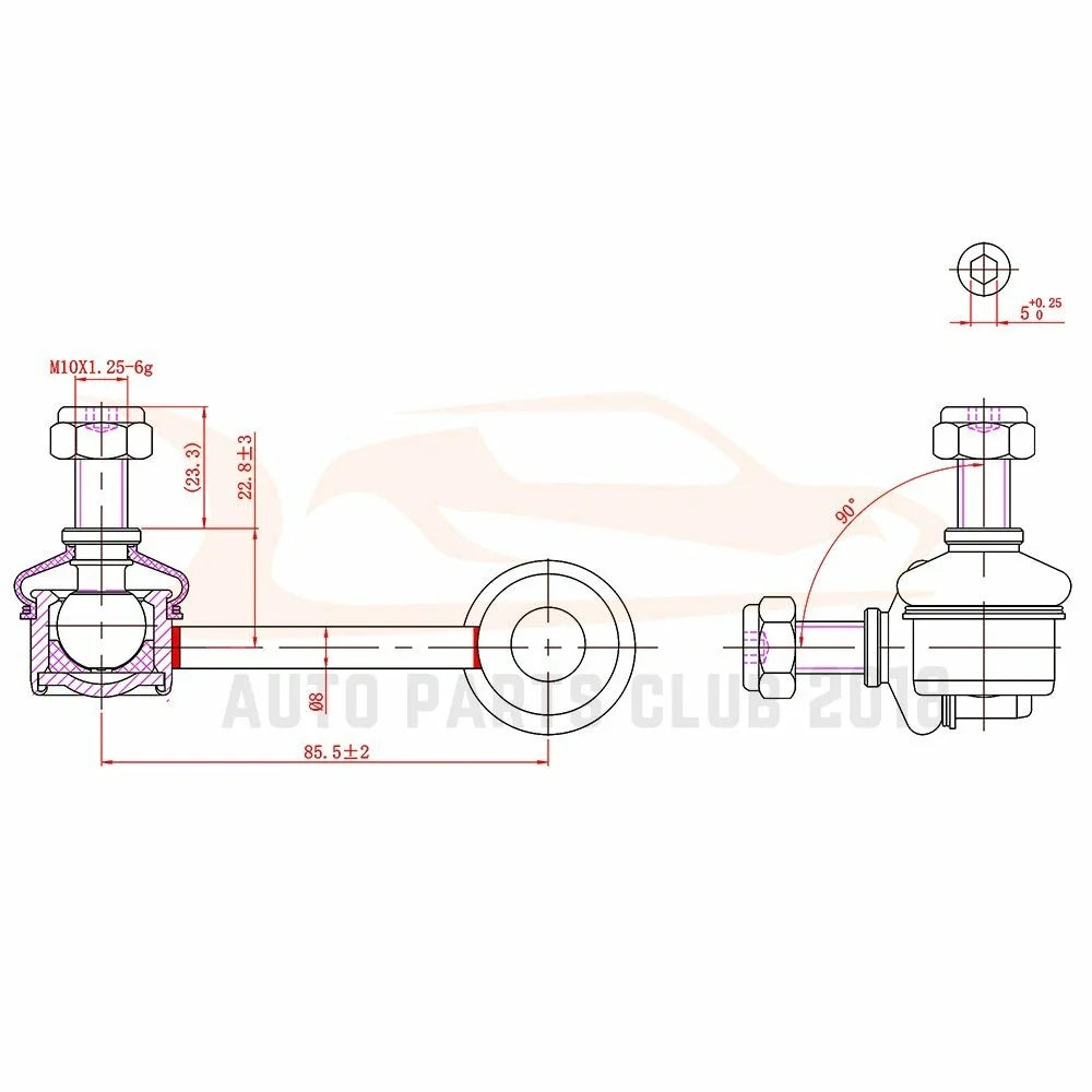 4X Sway Bar End Link Kit for Honda CR-V (2007–2016)