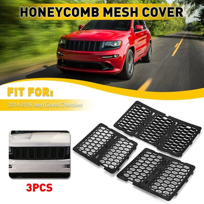 3PCS Honeycomb Mesh Inserts for Front Grill - Jeep Grand Cherokee 2014-2016