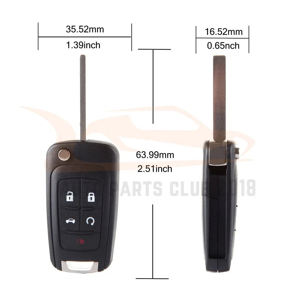 2X Keyless Key Fob Remote Case Shell for GMC Terrain, Chevrolet Sonic (2010–2019)