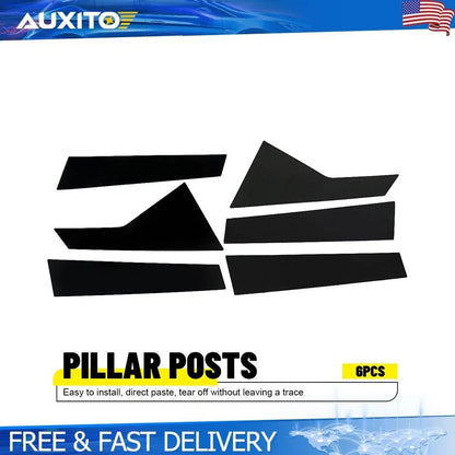 Window Pillar Post Cover Trim Set of 6 for Cadillac CT6 2016-2020