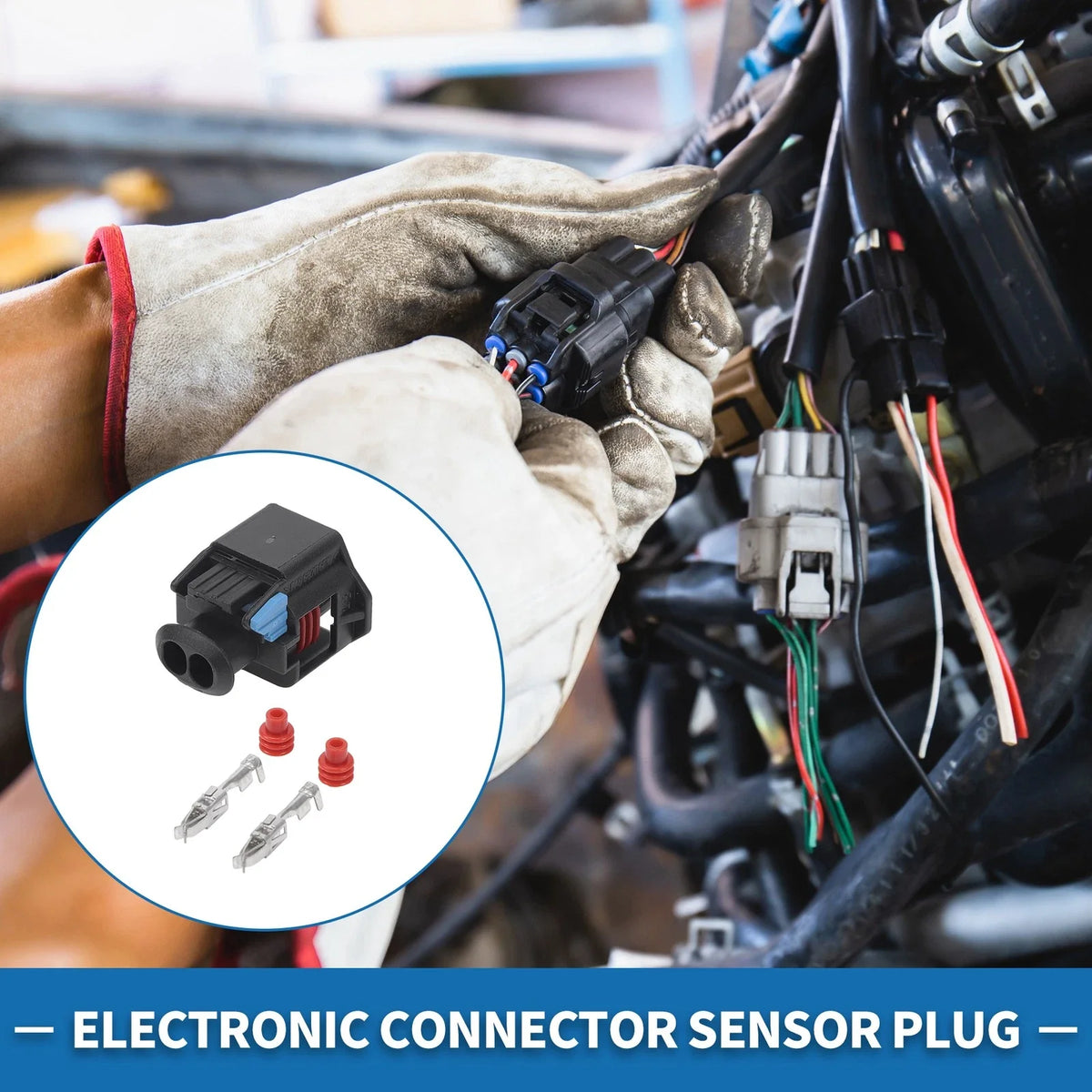 2 Pin Electronic Connector Sensor Plug for Buick Regal LaCrosse 