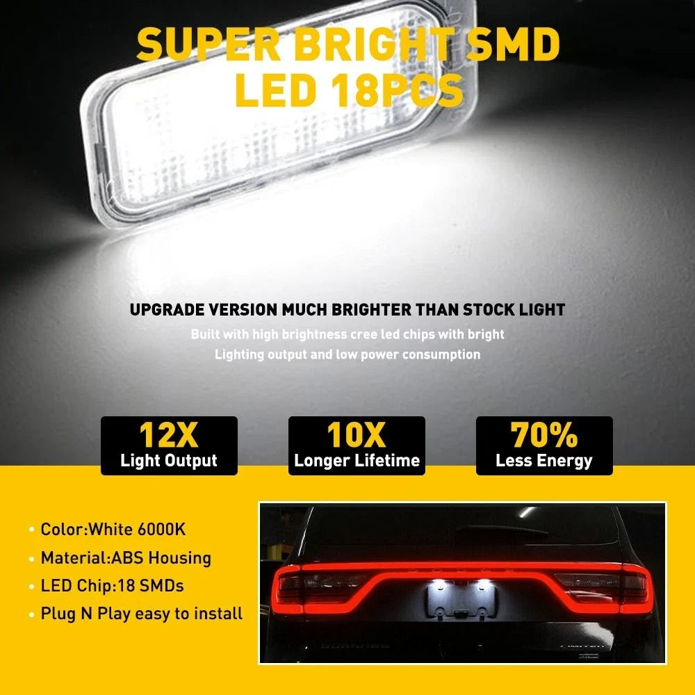 2-Pack LED License Plate Lights for Ford Transit C-MAX Edge 2013-2019