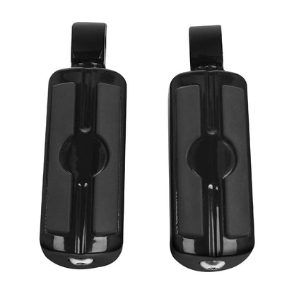 Black Passenger Footpegs for Softail Deluxe Fat Bob Harley 2018-2025